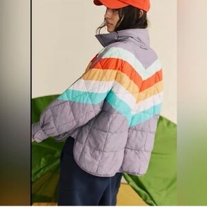 FREE PEOPLE Pippa Chevron Packable Puffer Jacket